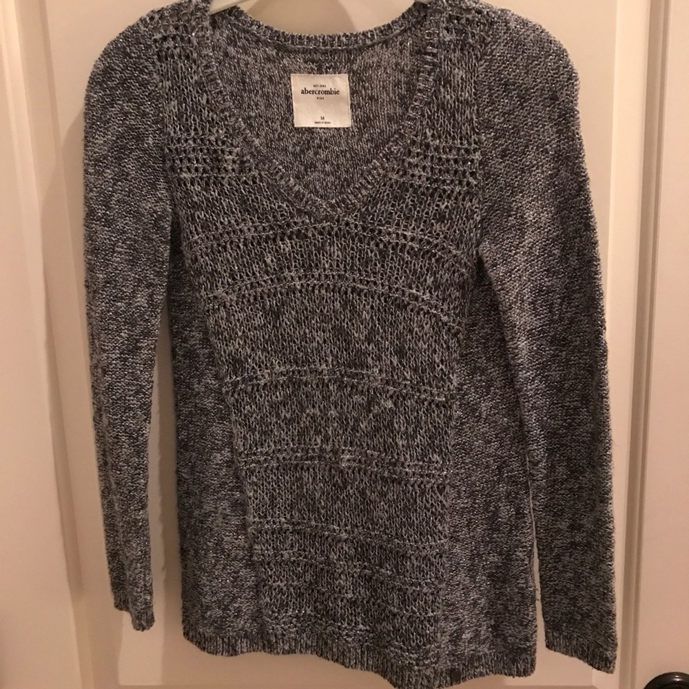 Abercrombie Kids Silver V-Neck Sweater
